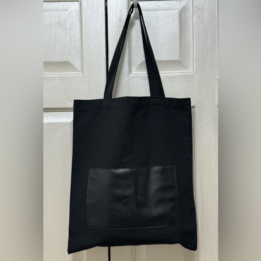 Black Canvas Tote Bag collaboration Ray-Ban and Meta